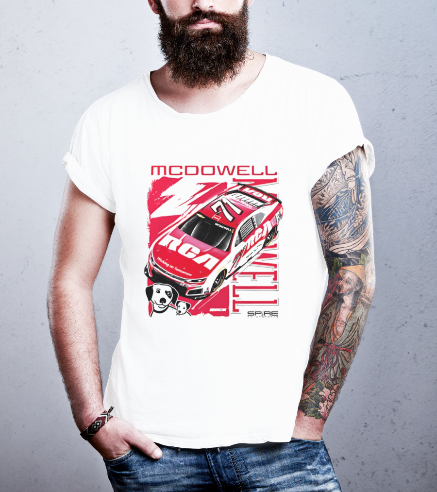 McDowell RCA 2026 Racing Car Number 34 Spire Motorsports T-Shirt