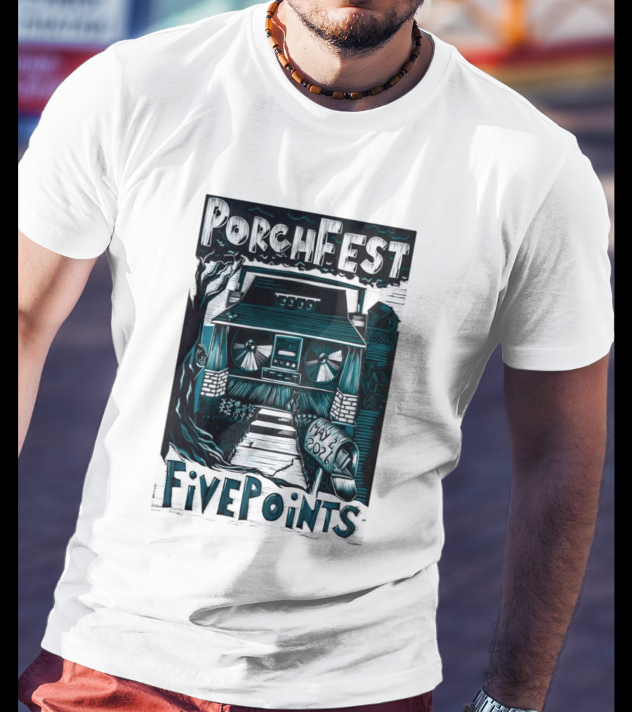 PorchFest FivePoints May 2026 Huntsville AL Music Event T-Shirt