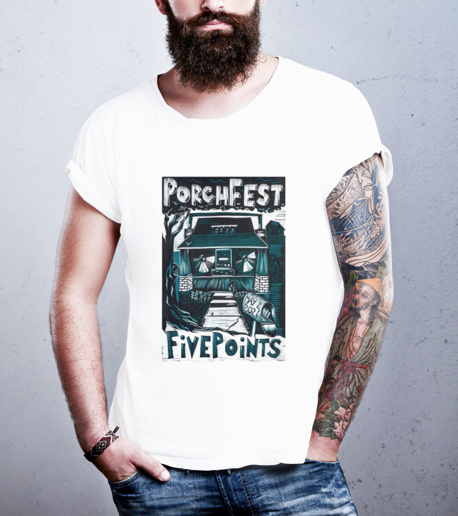 PorchFest FivePoints May 2026 Huntsville AL Music Event T-Shirt