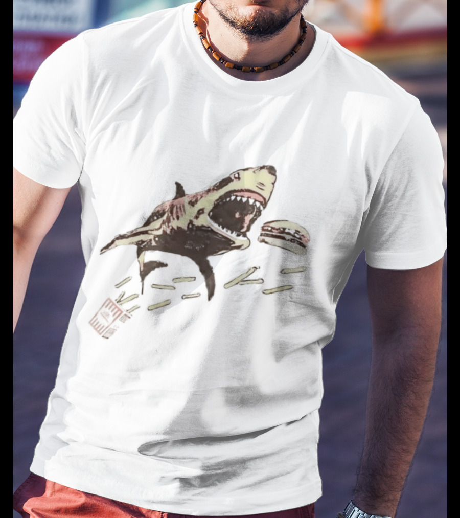 Whataburger Shark Eating Burger And Fries T-Shirt