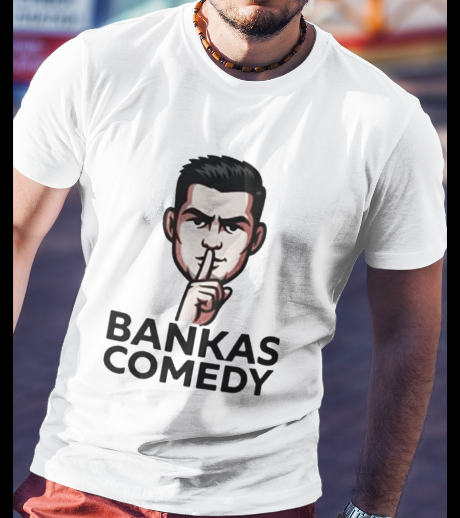 Bankas Comedy Silenced Finger Gesture T-Shirt