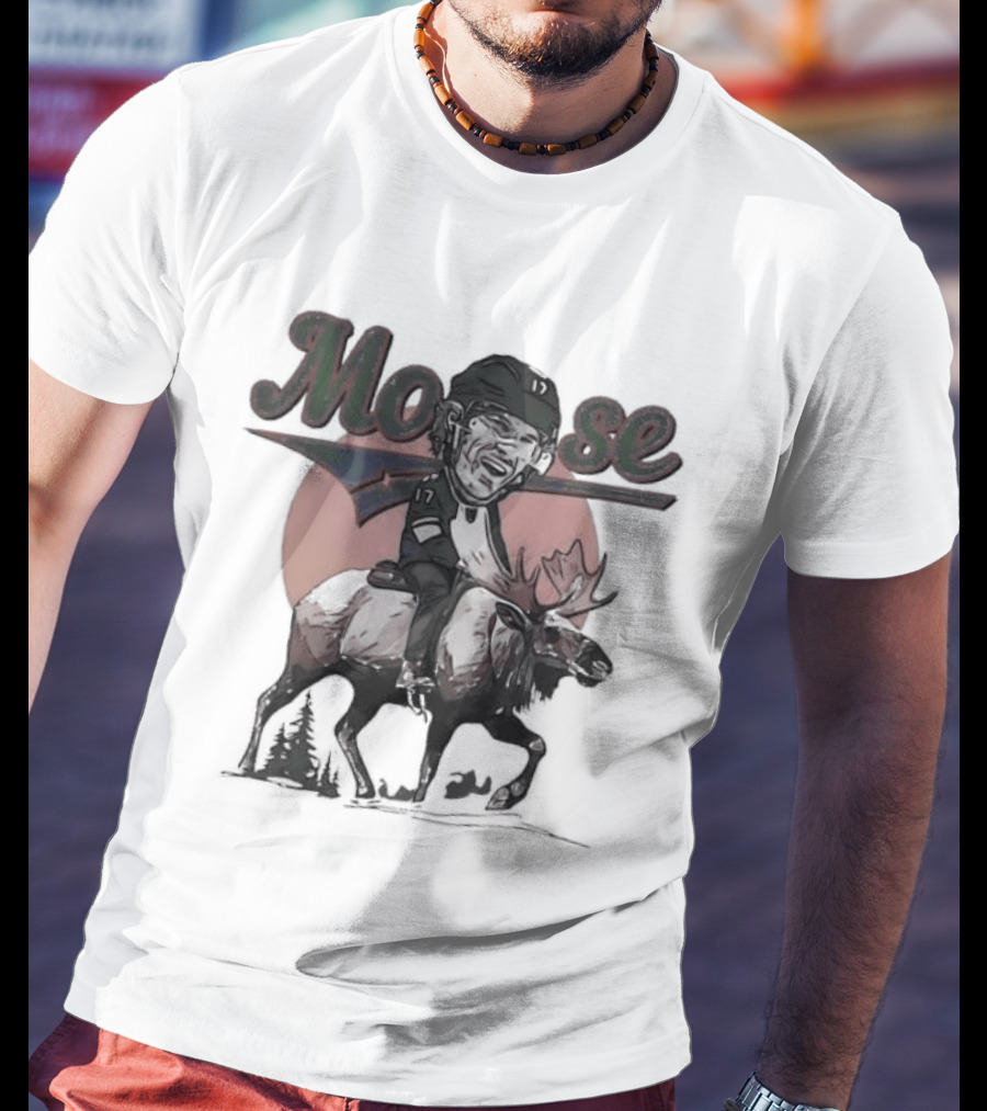 Marcus Foligno Moose Riding Adventure Big Head T-Shirt