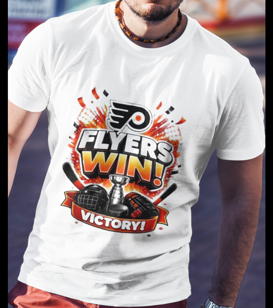 Philadelphia Flyers Win Victory Ice Hockey Celebration T-Shirt