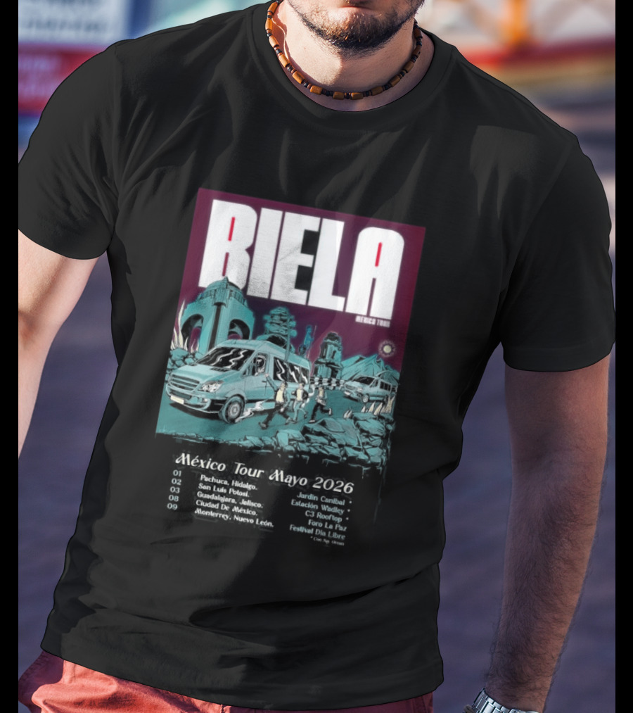 Biela Mexico Tour Mayo 2026 Monterrey Guadalajara Ciudad De Mexico T-Shirt