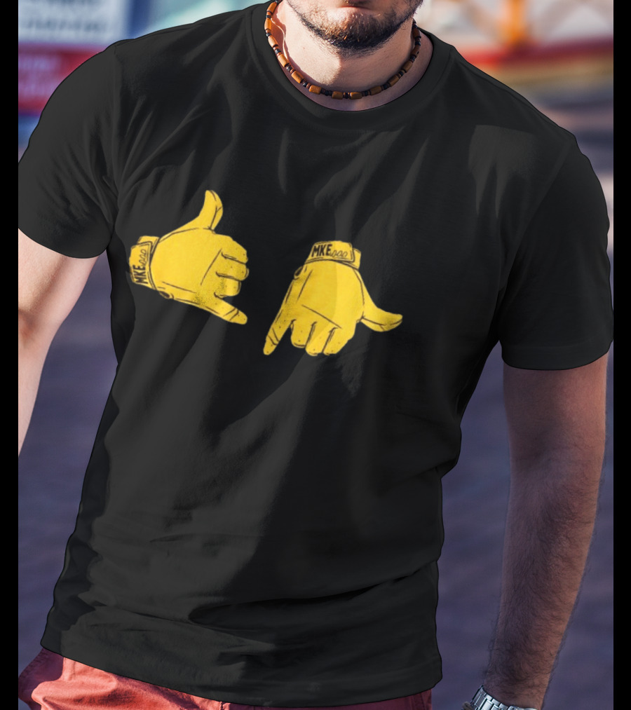Call Ended Hands MKE Milwaukee Brewers Baseball T-Shirt