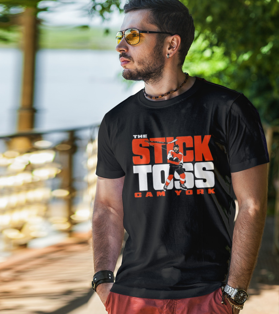 Cam York The Stick Toss Philadelphia Flyers Hockey NHL 2026 T-Shirt