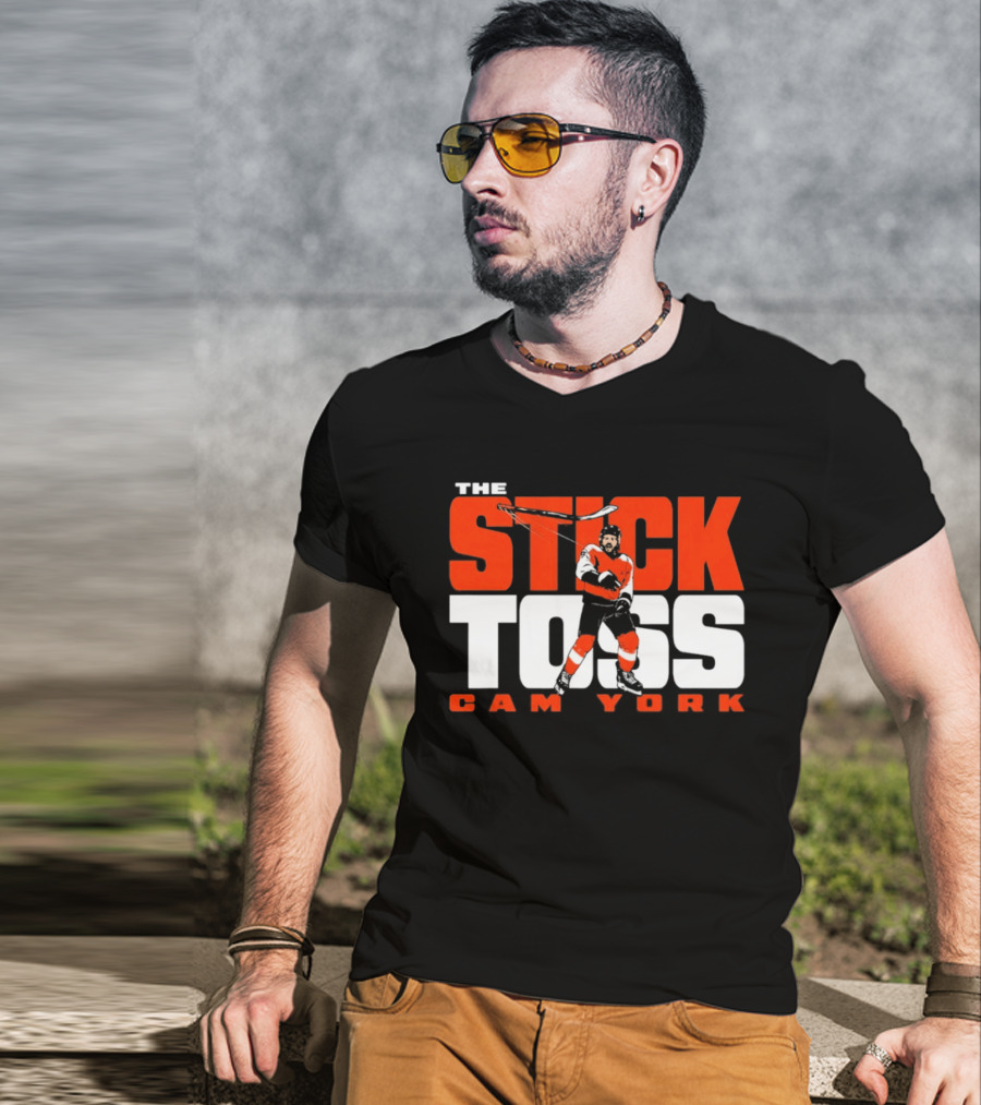 Cam York The Stick Toss Philadelphia Flyers Hockey NHL 2026 T-Shirt