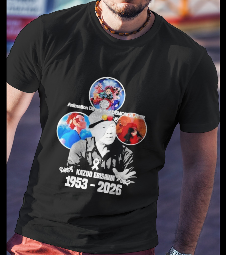 Kazuo Ebisawa 1953 2026 Animation Director Of Manga Slayer Died T-Shirt