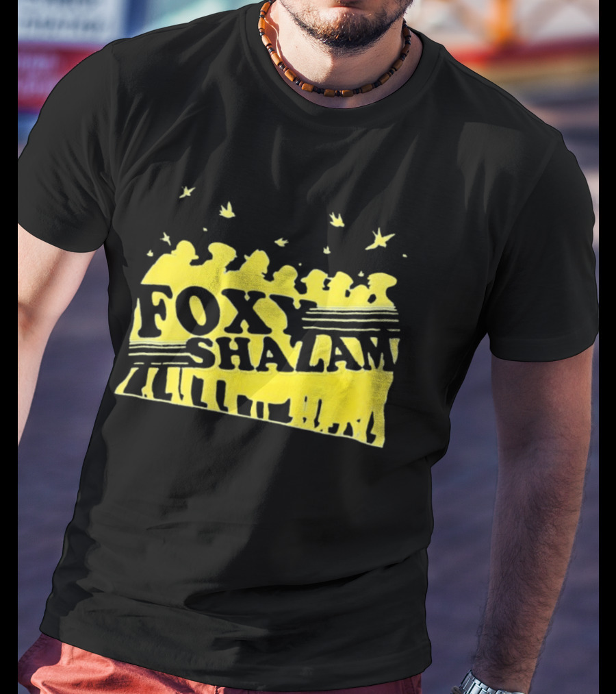 Foxy Shazam Yellow Silhouettes And Birds T-Shirt