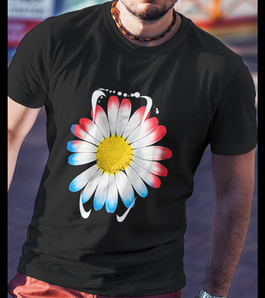 G Dragon Daisy Red Blue Petals T-Shirt