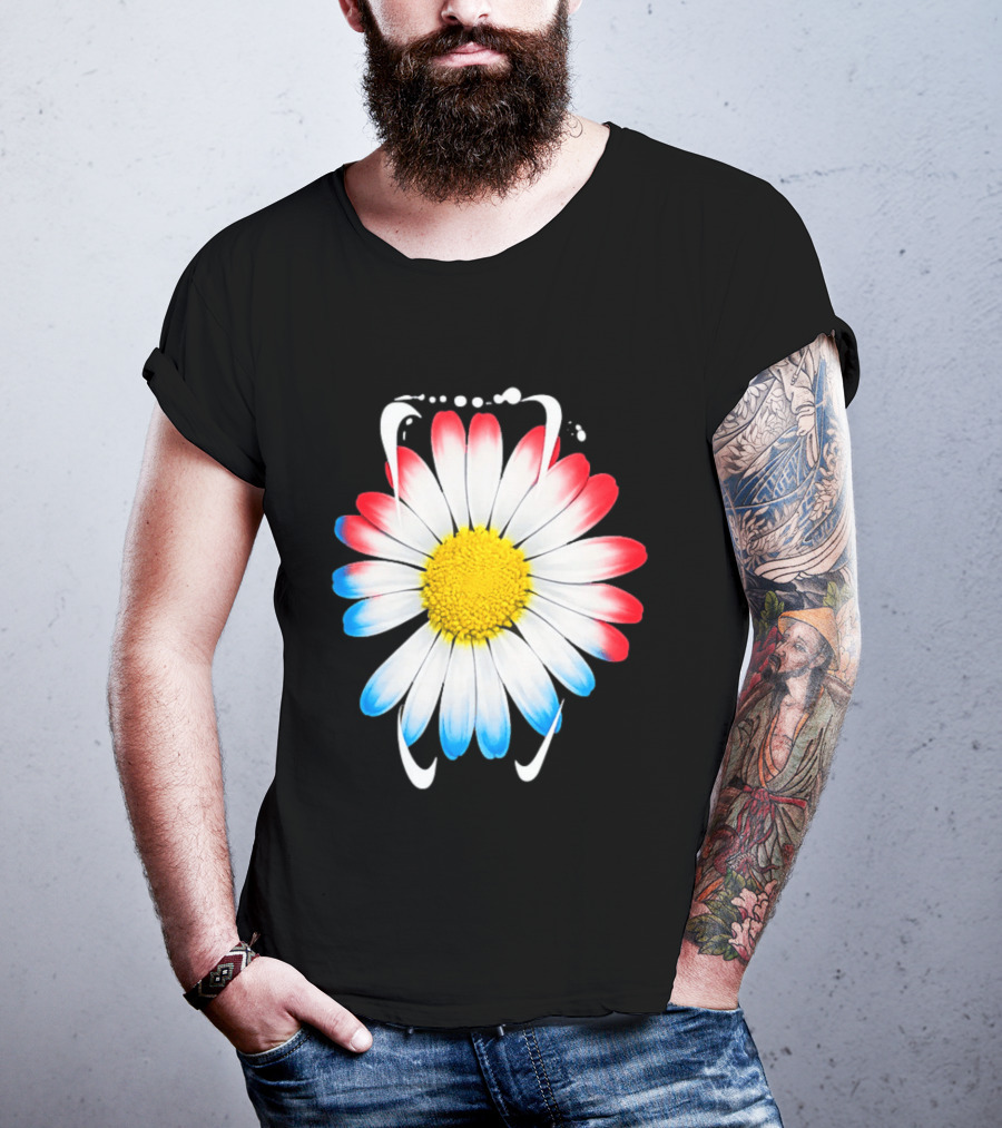 G Dragon Daisy Red Blue Petals T-Shirt