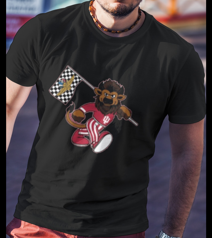 Indiana Hoosiers IMS Bison Checkered Flag Racing T-Shirt