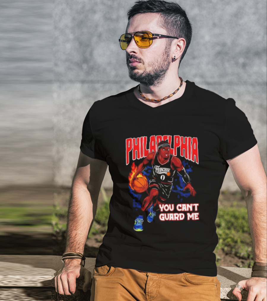 Philadelphia Tyrese Maxey You Can't Guard Me Basketball T-Shirt