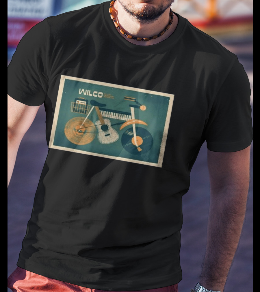 Wilco May 2 2026 The Momentary Bentonville AR Bicycle Guitar Piano Record T-Shirt