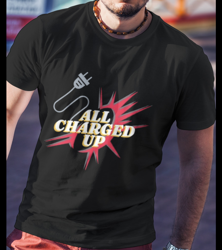 Ottawa All Charged Up Electric Energy Burst Plug T-Shirt