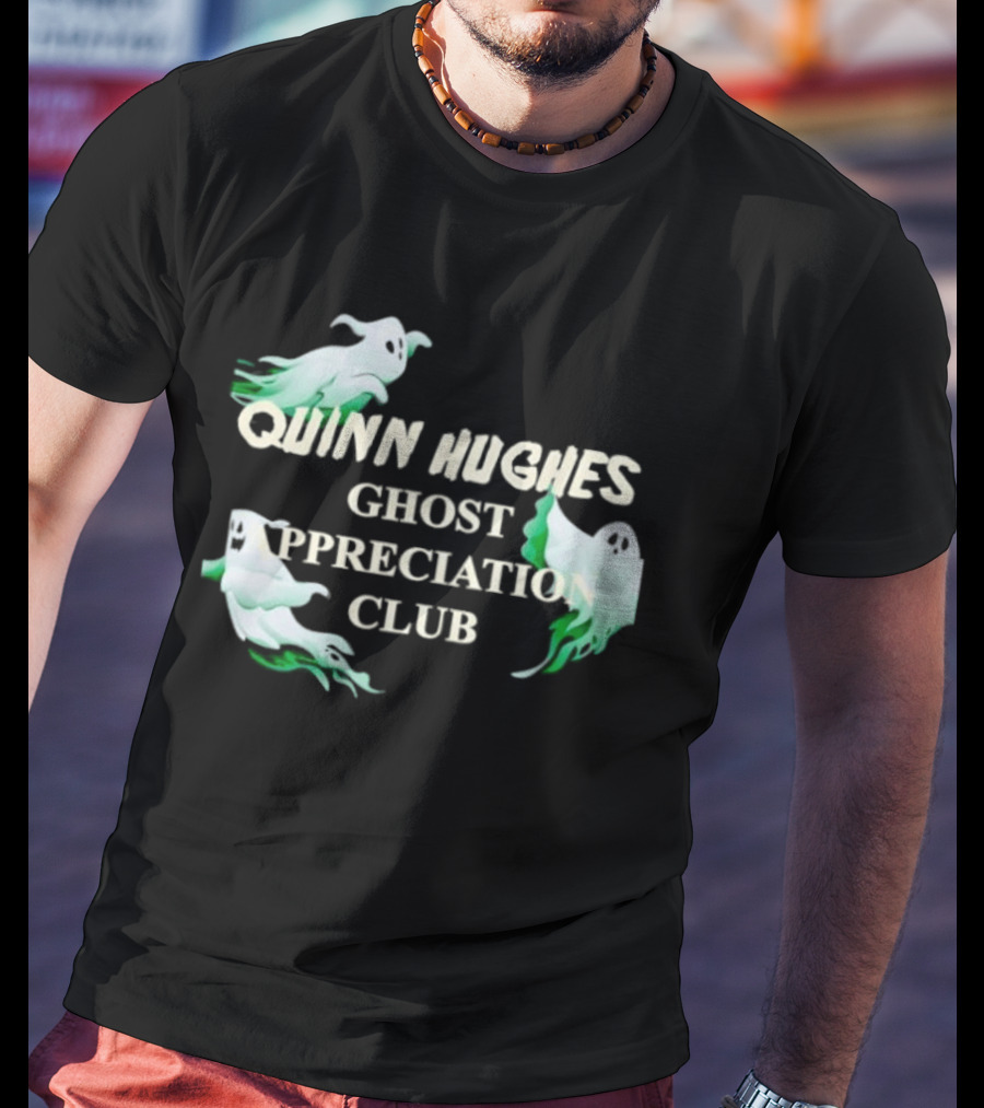 Quinn Hughes Ghost Appreciation Club Whimsical Spirit T-Shirt