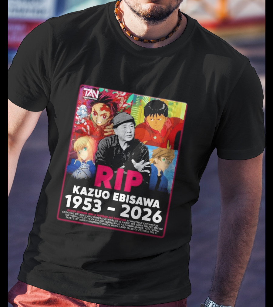 RIP Kazuo Ebisawa 1953 2026 Anime Veteran Art Director Demon Slayer Fata/Zero T-Shirt