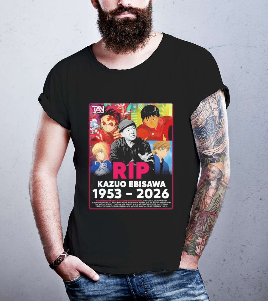 RIP Kazuo Ebisawa 1953 2026 Anime Veteran Art Director Demon Slayer Fata/Zero T-Shirt