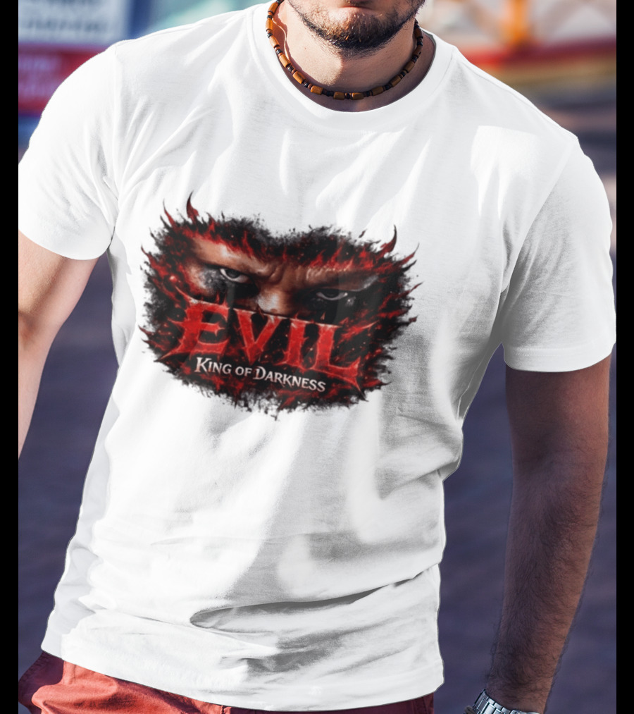 EVIL King Of Darkness Fiery Eyes In Flames T-Shirt
