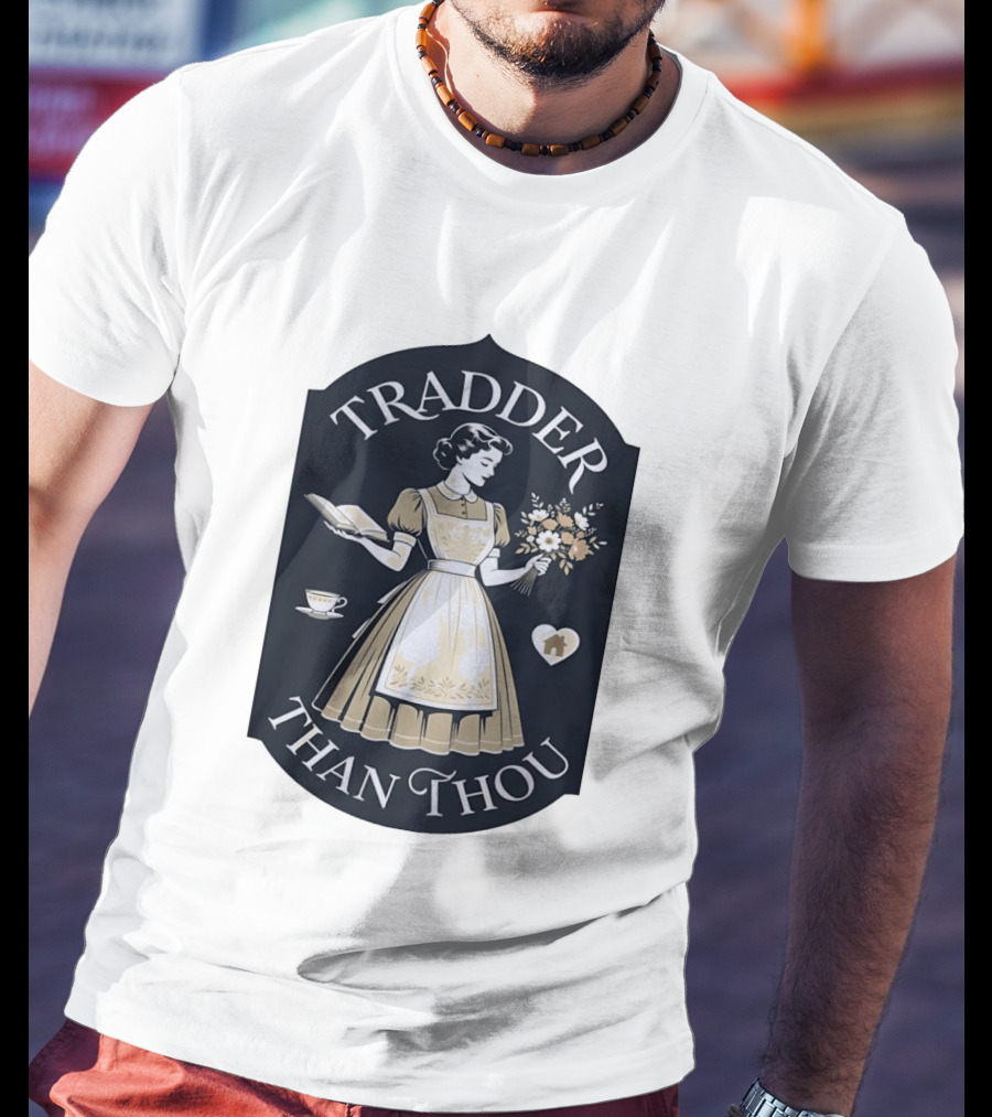Tradder Than Thou Woman Holding Book And Flower T-Shirt