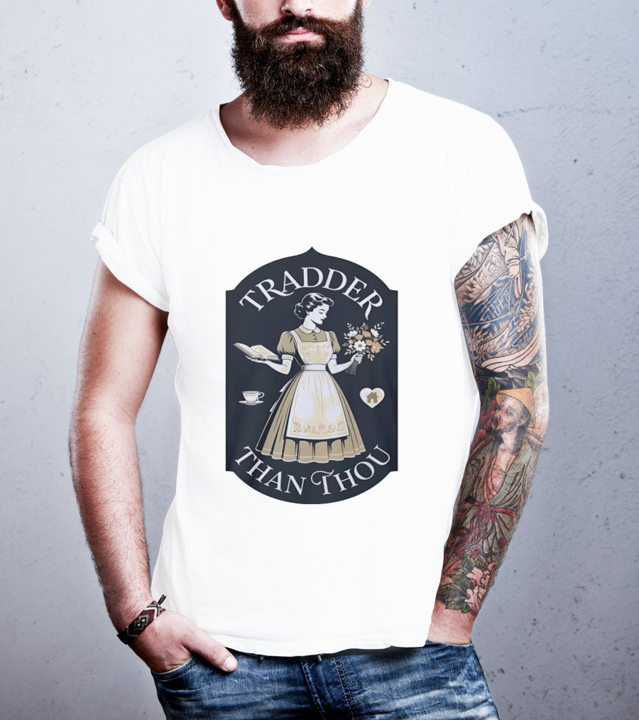 Tradder Than Thou Woman Holding Book And Flower T-Shirt