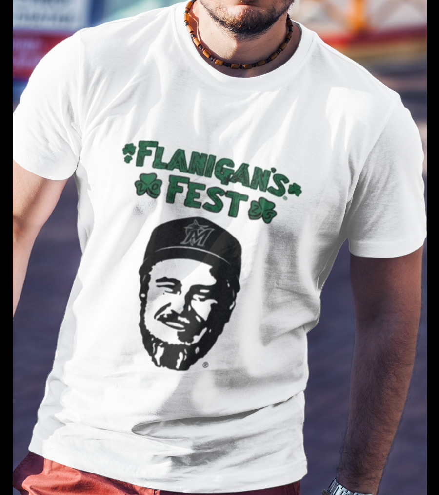 Flanigan's Fest Miami Marlins Shamrock T-Shirt