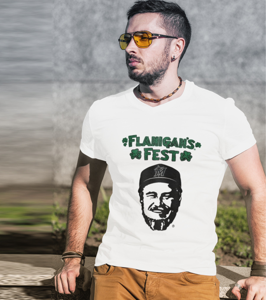Flanigan's Fest Miami Marlins Shamrock T-Shirt