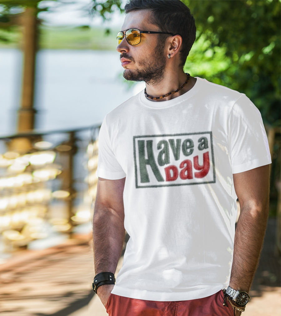Robby Berger Have A Day Rope Hat Retro Bold Font T-Shirt