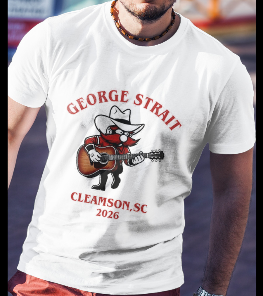 George Strait Clemson 2023 Cowboy Guitar Player T-Shirt