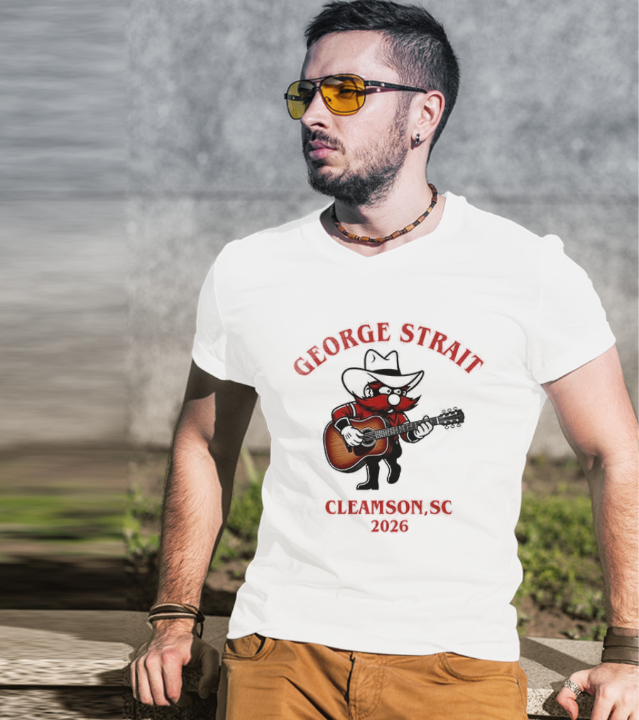 George Strait Clemson 2023 Cowboy Guitar Player T-Shirt