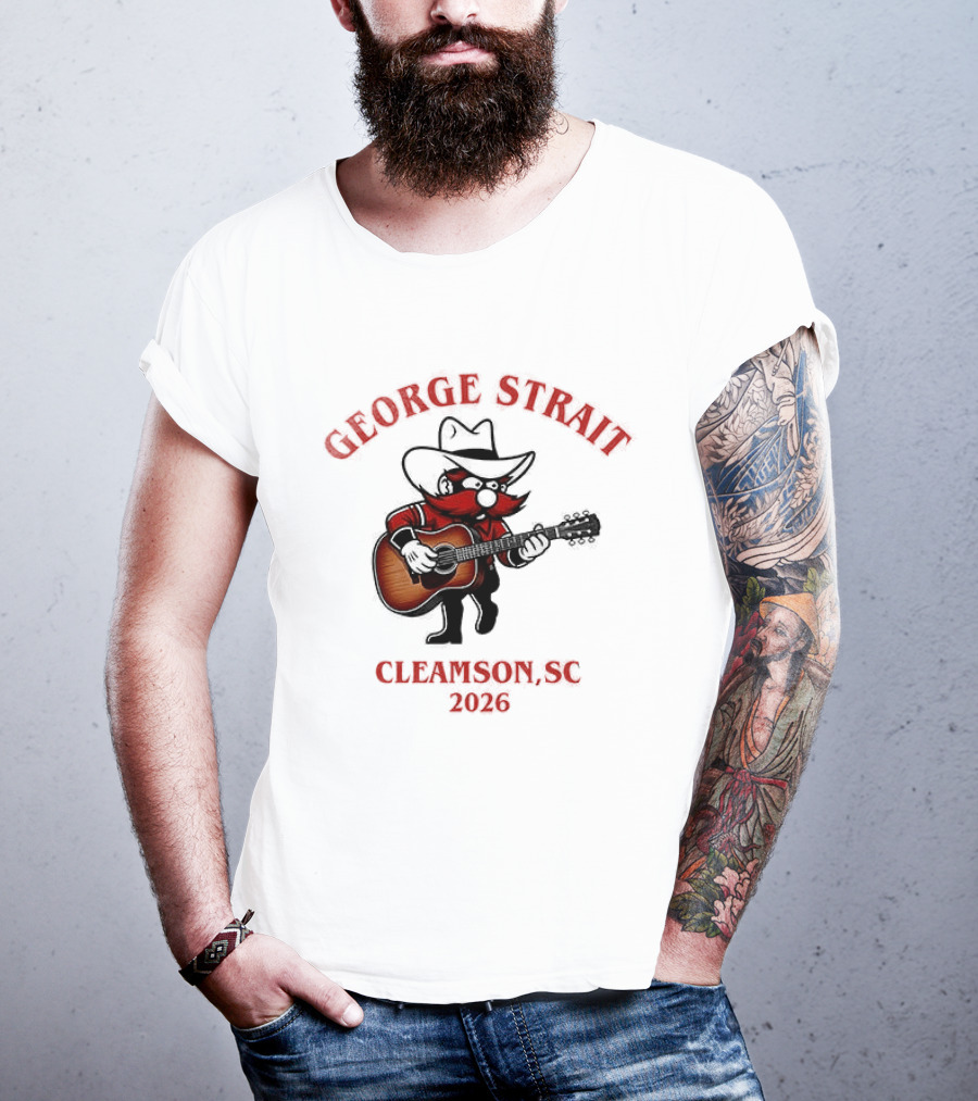 George Strait Clemson 2023 Cowboy Guitar Player T-Shirt