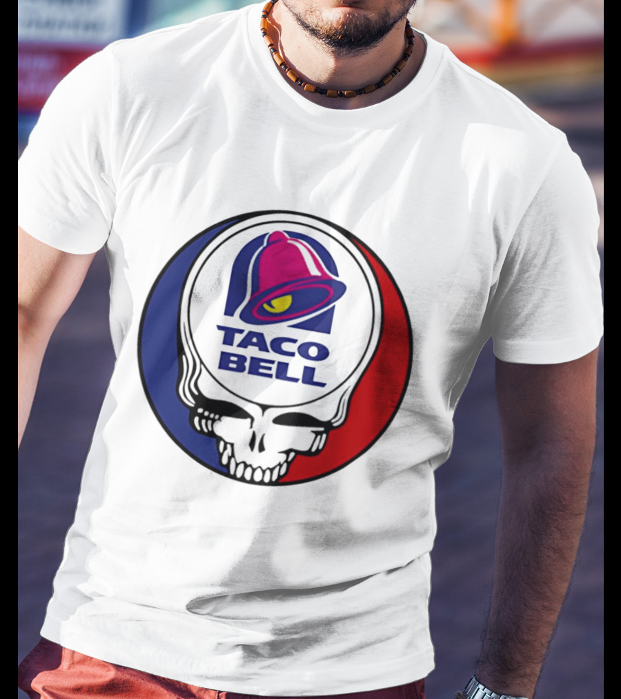 Taco Bell Grateful Dead Skull Logo Red Blue Collaboration T-Shirt