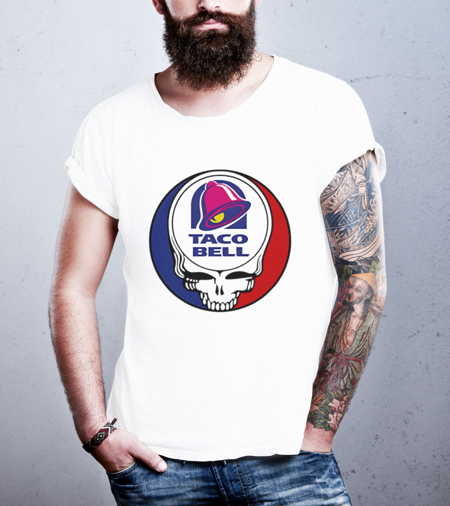 Taco Bell Grateful Dead Skull Logo Red Blue Collaboration T-Shirt
