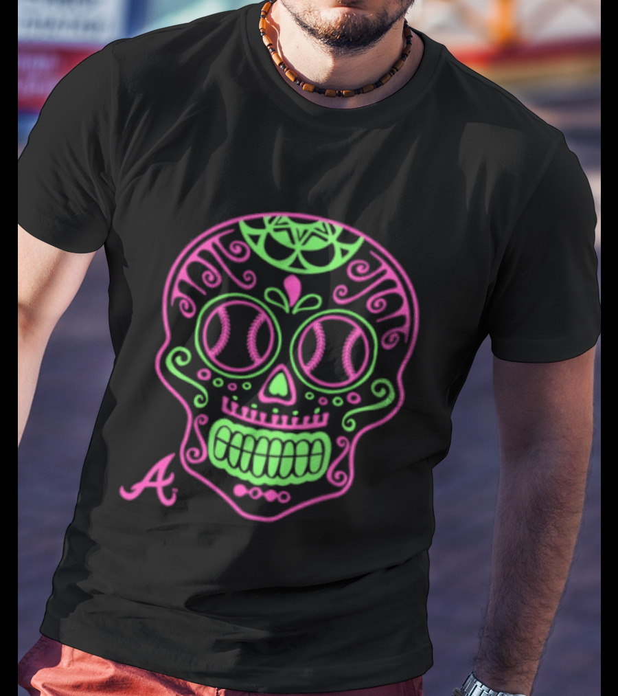 Atlanta Braves Sugar Skull Baseball 2026 T-Shirt