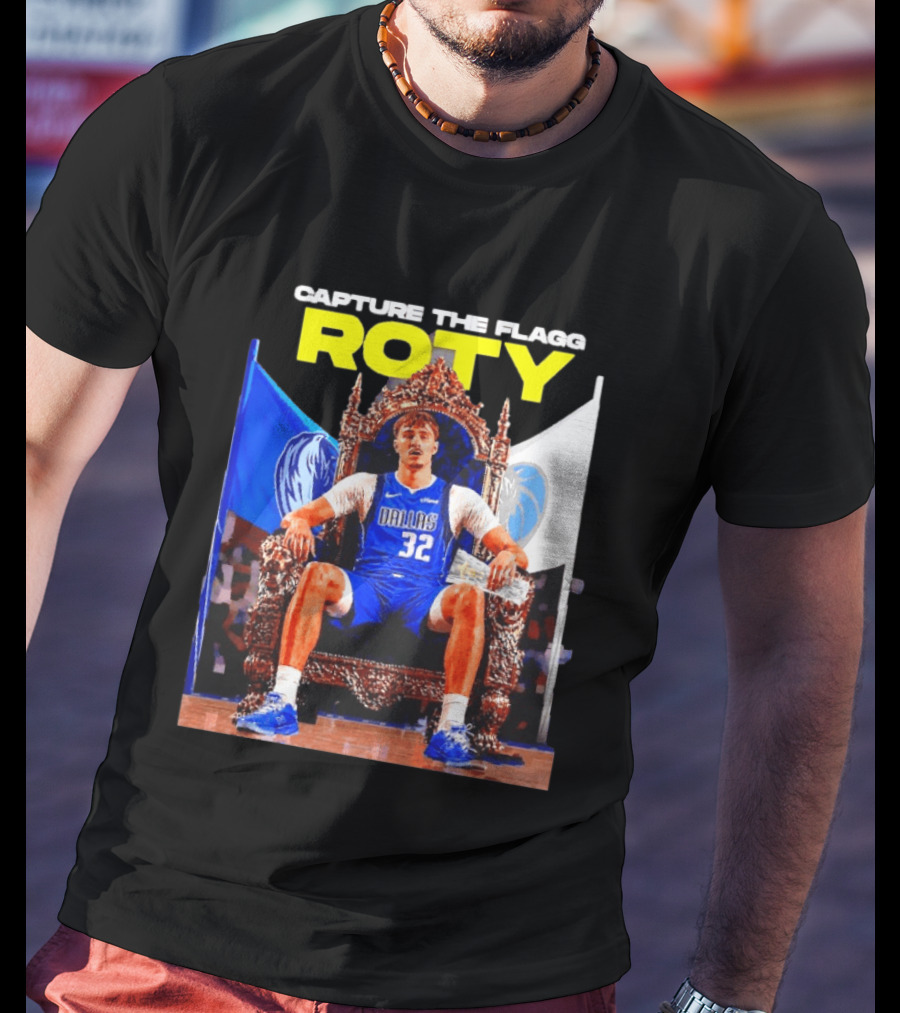 Capture The Cooper Flagg ROTY Dallas Mavericks Basketball Throne T-Shirt