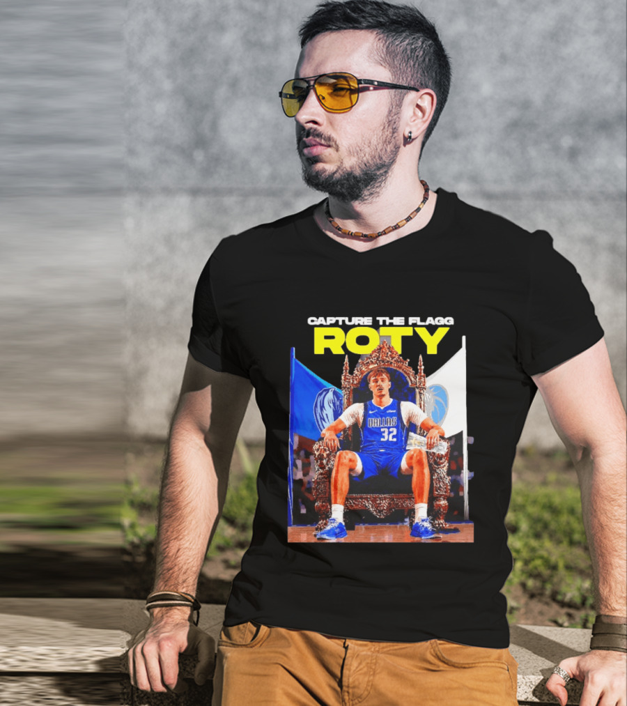 Capture The Cooper Flagg ROTY Dallas Mavericks Basketball Throne T-Shirt