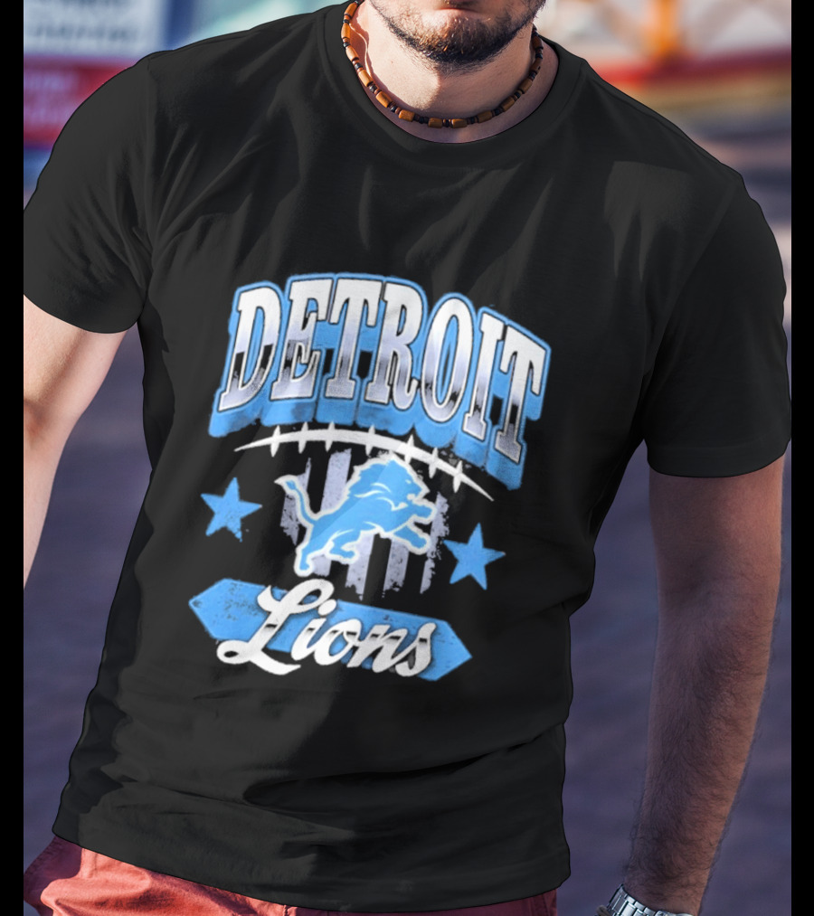 Detroit Lions Americana 2026 Stars Stripes Football Fan Gear T-Shirt