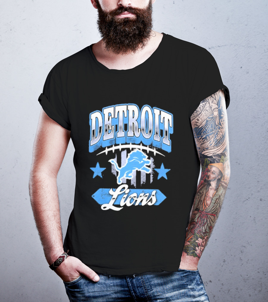 Detroit Lions Americana 2026 Stars Stripes Football Fan Gear T-Shirt
