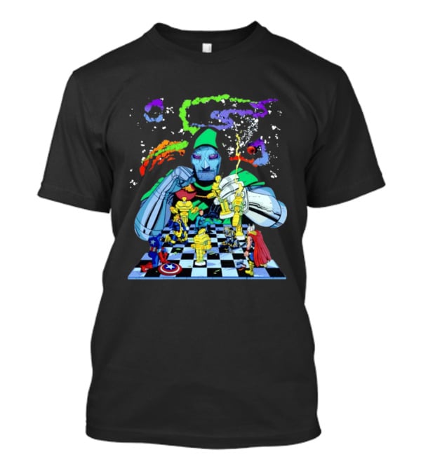 Doctor Doom Strategic Chess Battle With Marvel Heroes T-Shirt