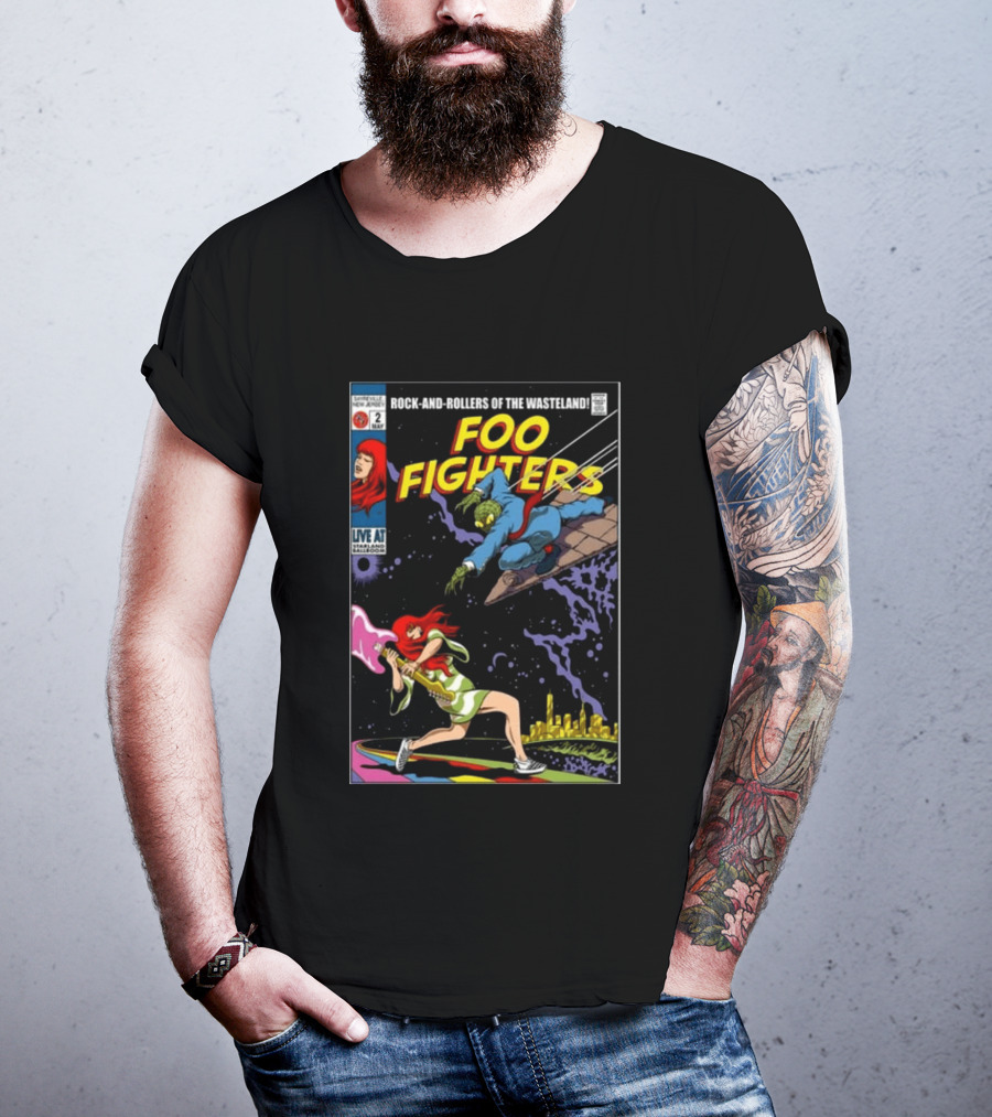 Foo Fighters Rock And Rollers Of The Wasteland Sayreville New Jersey May 2 Starland Ballroom T-Shirt
