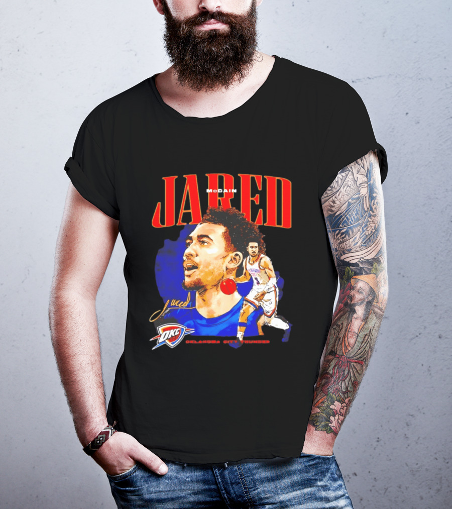 Jared McCain Oklahoma City Thunder NBA Basketball OKC Player T-Shirt