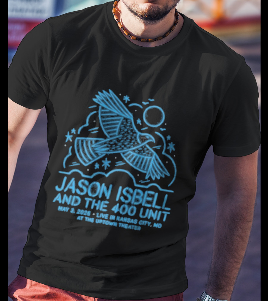 Jason Isbell And The 400 Unit Live May 3 2026 Starlight Theatre Kansas City MO Bird T-Shirt