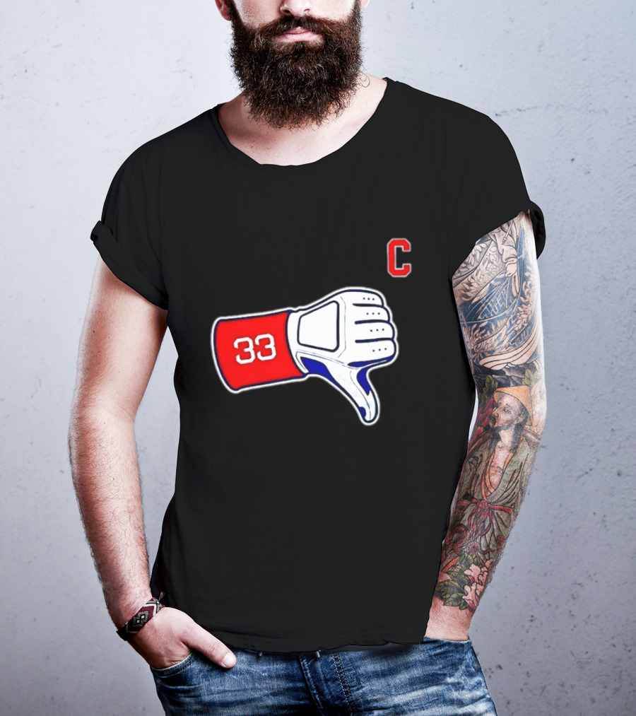 Jason Varitek Iconic 33 Thumbs Down Gesture Red Sox Symbol C T-Shirt