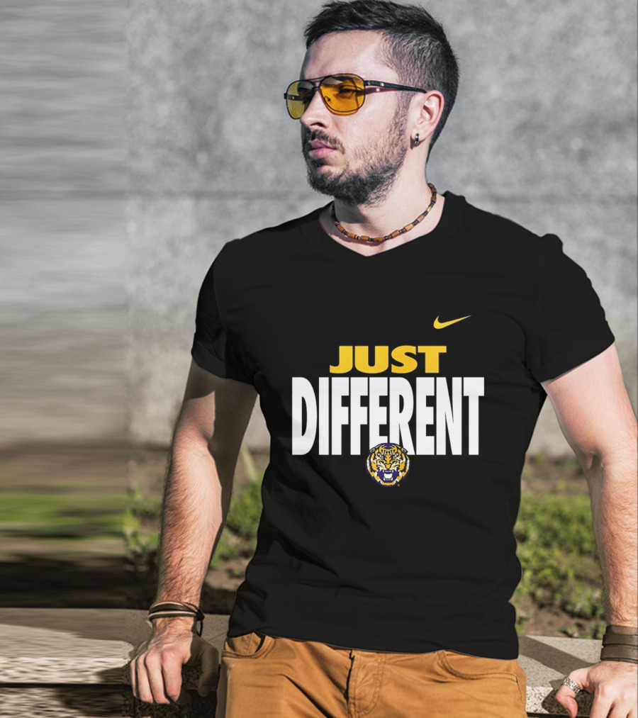 Just Different LSU Tigers Nike Iconic Team Spirit T-Shirt