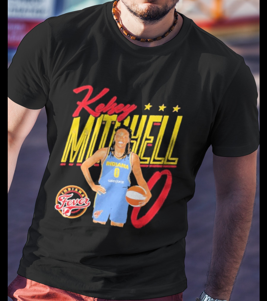 Kelsey Mitchell Indiana Fever Basketball Player Pose Salesforce T-Shirt