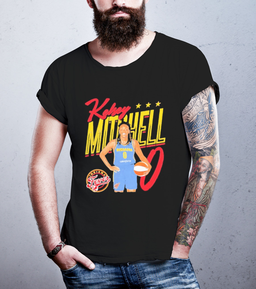 Kelsey Mitchell Indiana Fever Basketball Player Pose Salesforce T-Shirt