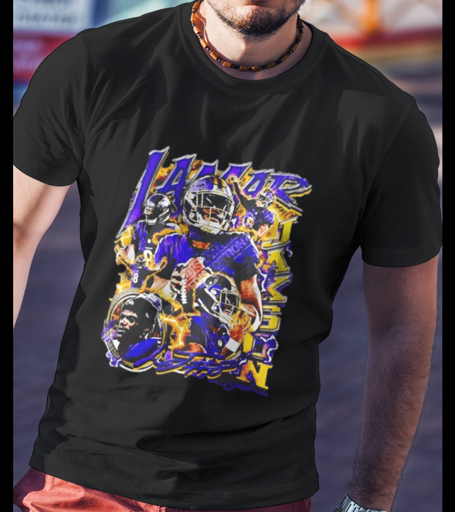 Lamar Jackson Baltimore Ravens Football Sports Star T-Shirt