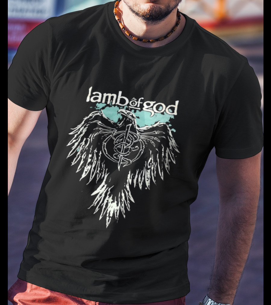 Lamb Of God Phoenix Wings Symbol With Watercolor Accent T-Shirt