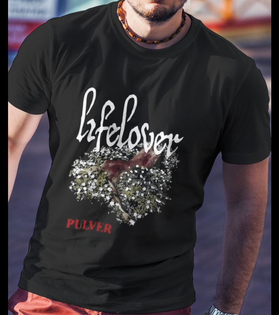 Lifelover Pulver Band Cover Album Red Abstract Splatter T-Shirt