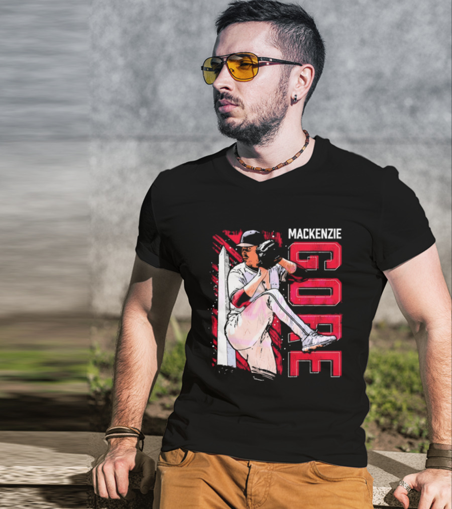 Mackenzie Gore Washington Pitching Action Baseball T-Shirt